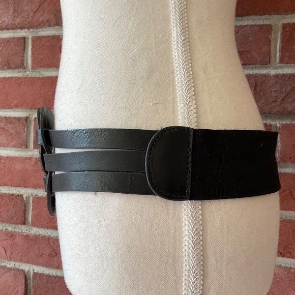 Black Leather Wide Adjustable Boho Rare Belt Size L main image 10